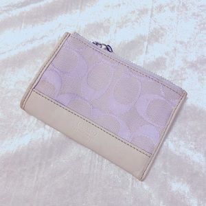 Coach Lavender Purple Coin Wallet Keychain